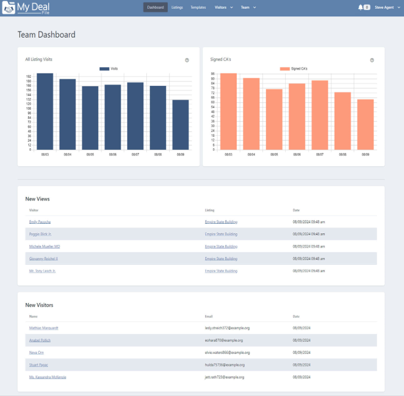 screenshot of My Deal File